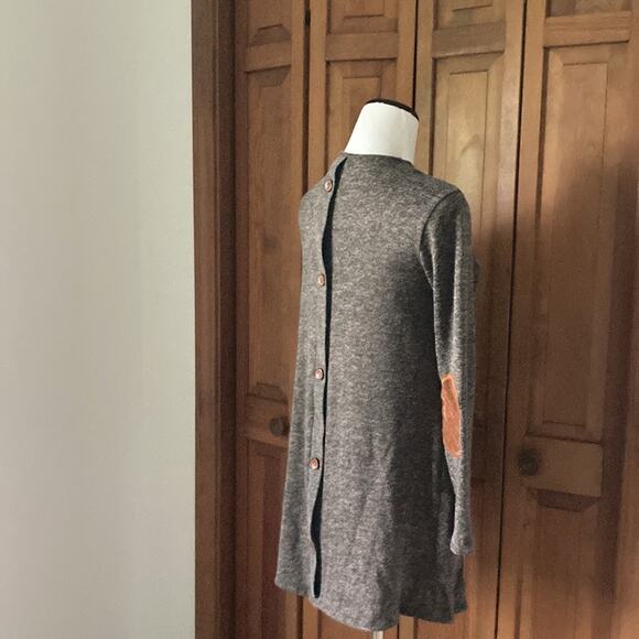 Mai Soli Brown Cardigan With Elbow Patches, Size S - Picture 3 of 10